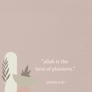 Allah is the best of planners